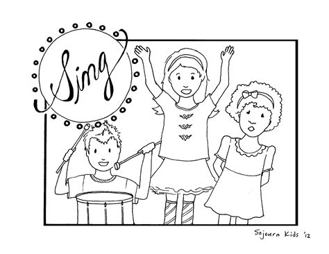 Coloring pages for kids 8/11/11 10:39 am. Free Coloring Pages Children Singing in Church | Sunday ...
