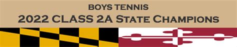 Boys Tennis 2022 State Champion Banner Poolesville High School
