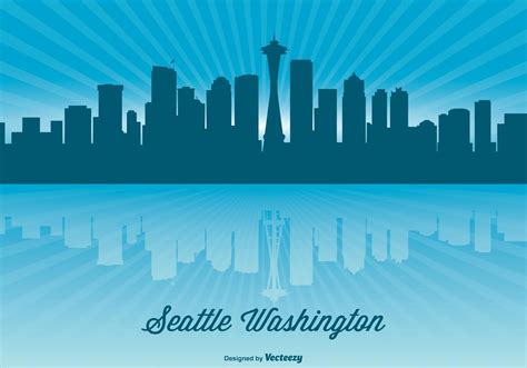 Seattle Skyline Illustration Download Free Vector Art Stock Graphics