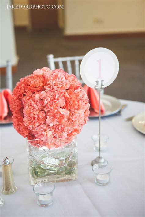 Pin By Pttp Events On Modern Coral And Gray Wedding Coral Wedding