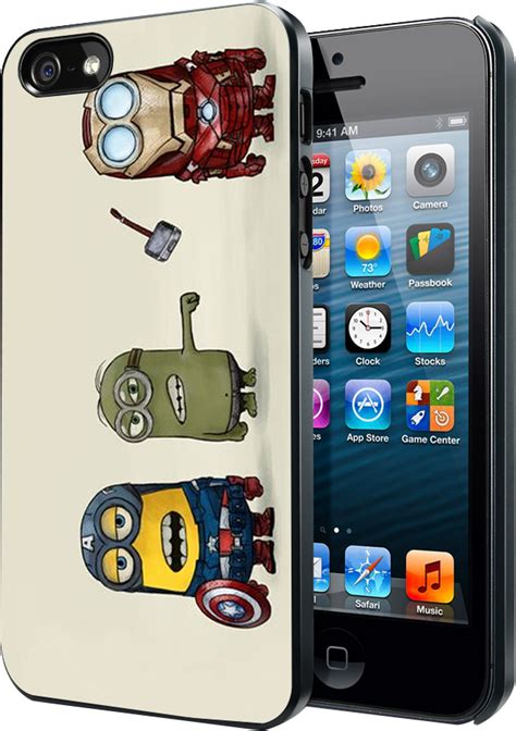 Download Transparent Avengers Minions Cartoon Iphone 4 4s 5 5s 5c Case