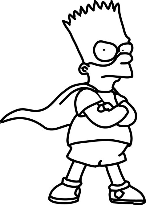 Simpsons Coloring Pages Bart Bornmodernbaby