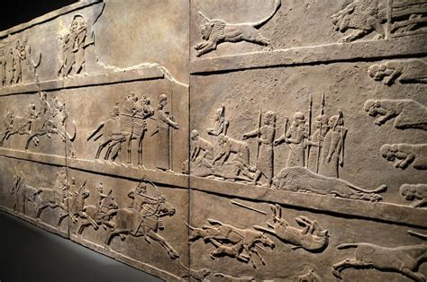 These Magnificent Assyrian Bas Reliefs Were Carved On Alabaster And