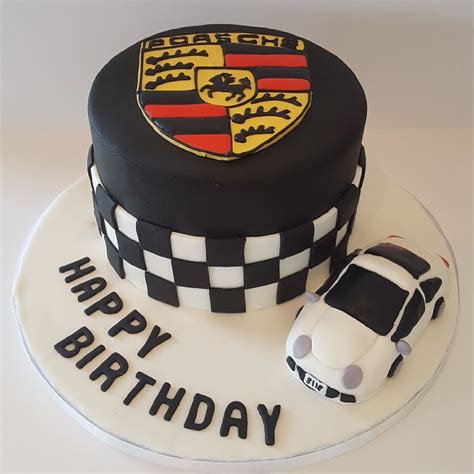 Porsche Car Cake Birthdaycake Carcake Cake Cakedecorating