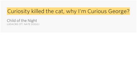 This phrase is widely applied in different areas of life. Curiosity killed the cat, why I'm Curious.. - Child of the ...