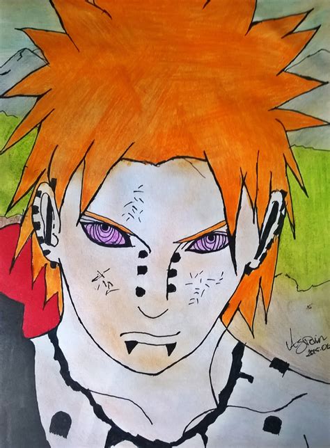 Naruto Shippuden Pain Akatsuki Drawing By As By