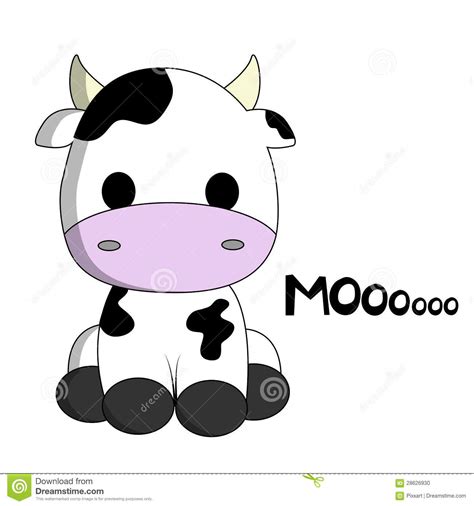 Cute Cow Cartoon Stock Photo Image 28626930