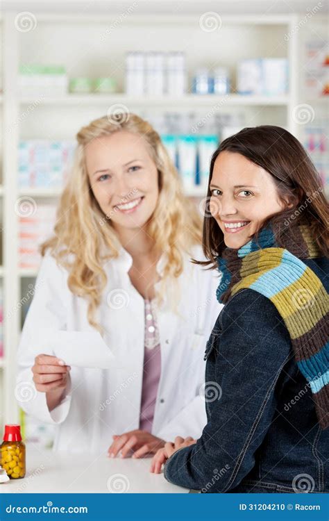 Pharmacy Chemist Woman In Drugstore Stock Photo Image Of Adult