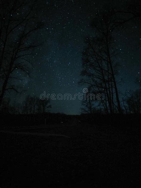 Night Shooting Of Stars Sky Landscape Sunsets Stock Image Image Of