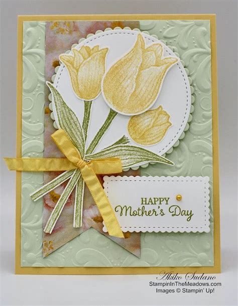 Stampin Up Timeless Tulips Mothers Day Card Video Tutorial Stampin