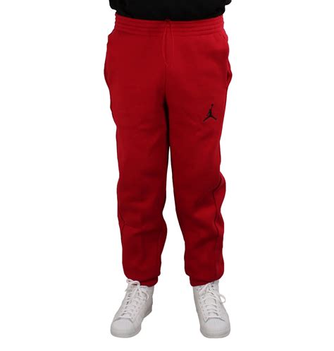 Jordan Nike Air Jordan Flight Fleece Red Mens Sweatpants 823071 687