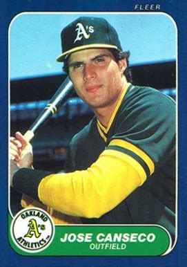 The baseball card database on baseball almanac currently includes more than 900 different sets, from 80+ manufacturers, and 110,000+ baseball cards. 1986 Fleer Update Jose Canseco #20 Baseball Card Value ...