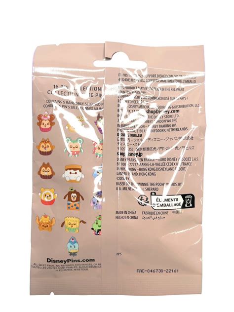 Disney Parks Munchlings Treats Series 1 Mystery 5 Pc Pin Pouch Pack