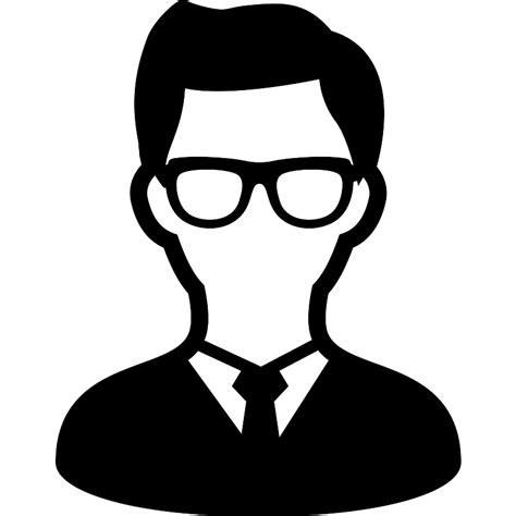 icon of a man wearing glasses vector svg icon svg repo