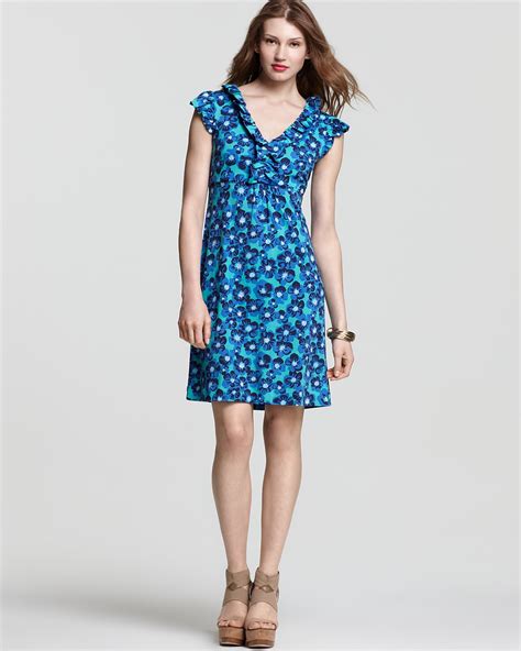 Lilly Pulitzer Clare Printed Silk Jersey Ruffle Dress Bloomingdales