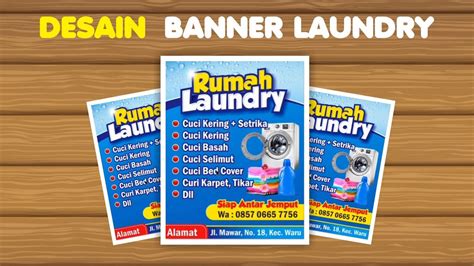 Belajar Desain Coreldraw Cara Membuat Banner Laundry Youtube