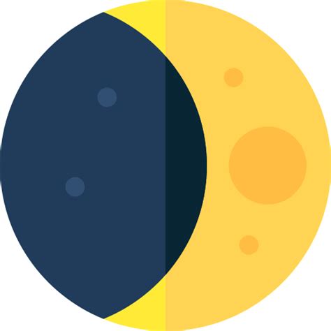 Waxing Moon Basic Rounded Flat Icon