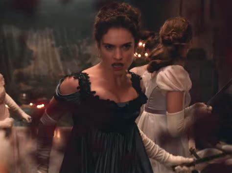 Naked Lily James In Pride And Prejudice And Zombies