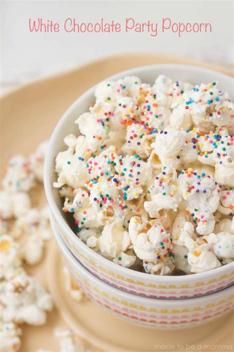 White Chocolate Party Popcorn Made To Be A Momma