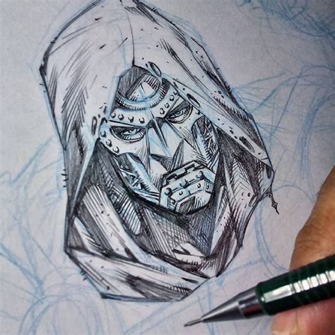Dr Doom Marcio Abreu Batman Art Drawing Comic Book Drawing Marvel