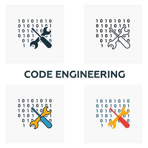 Code Engineering Icon Outline Filled Creative Elemet From Big Data