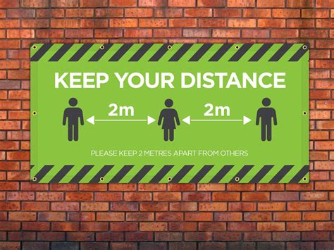 Keep Your Distance 4 Social Distancing Banner Banner World