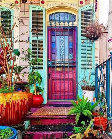 American Hippie ☮ Bohemian Front Porch Beautiful Doors