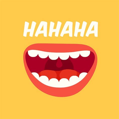 Premium Vector | Laughing mouth