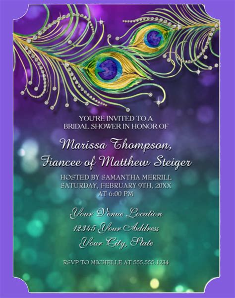 Peacock Invitation Design | Mt Home Arts