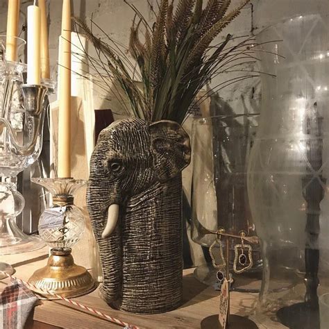 Large Elephant Flower Vase By Quail Ceramics