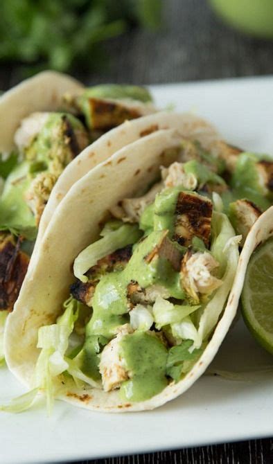 Chicken Tacos With Cilantro Lime Ranch Dressing I Love Food Good Food