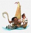 Moana E Amigos - Moana And Maui On Boat - Free Transparent PNG Clipart ...