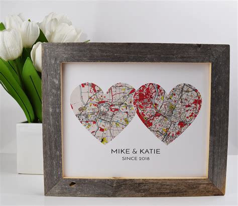 I know some people might think that spending a lot of money on your special someone is an indication of real appreciation. Gift for Newlyweds Heart Map Print Custom Heart Map ...