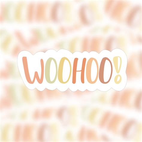 Woohoo Sticker Laptop Sticker Vinyl Sticker Waterproof Etsy