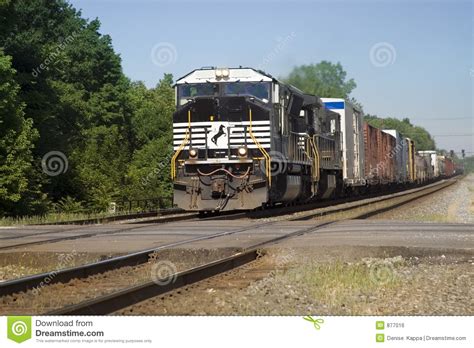 Freight Train Coming Stock Photo Image Of Travel