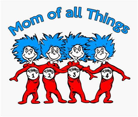 Thing 1 And Thing 2 Clipart Png Download Clip Art Dr Seuss Thing 1