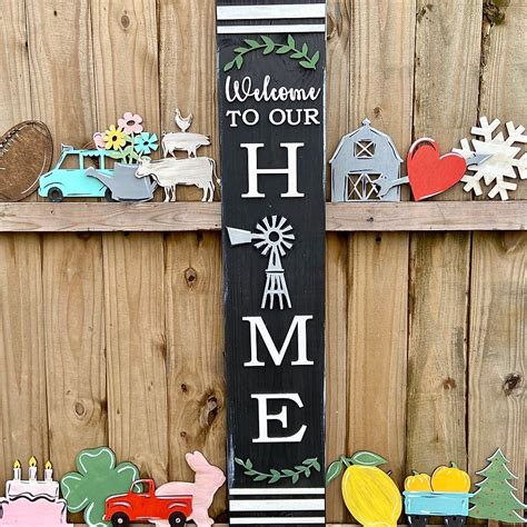 Painted Home Leaner Whippoorwill Charm Porch Welcome Sign Porch