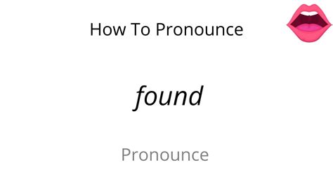 How To Pronounce Found Youtube
