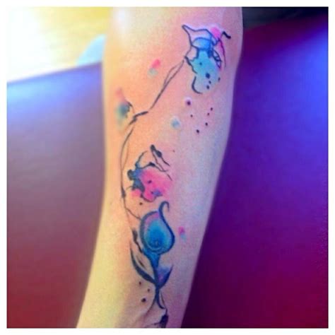 Watercolor Abstract Flower Tattoo Watercolor Tattoos By