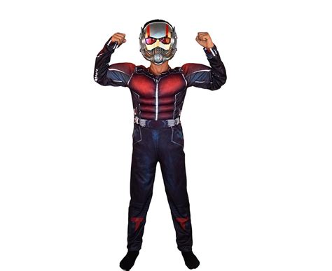 Antman Kids Muscle Jumpsuit Superhero Party Cosplay Costume Au