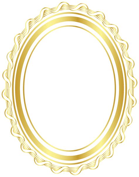 Oval Golden Frame Png Transparent Png Vhv