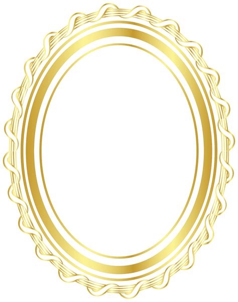 Moldura Oval Ouro 1194883 Png