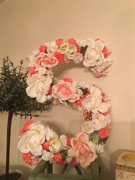 Diy Floral Letter Made Out Of Cardboard Diy Floral Letters Floral
