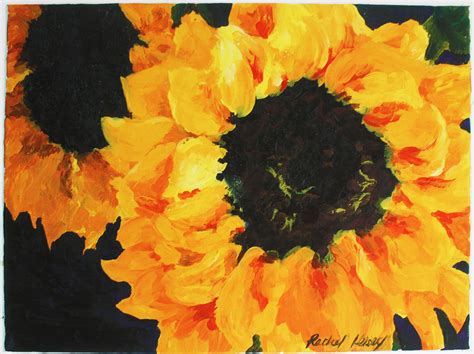 Sunflowers 9 X 12 Art Print Rachel Lynn Heisey Design