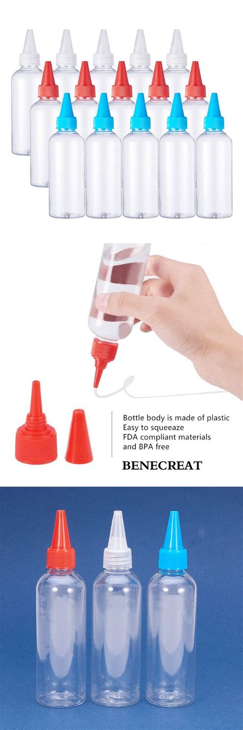 Benecreat 15 Pack 34 Ounce Tip Applicator Bottle Plastic Squeeze
