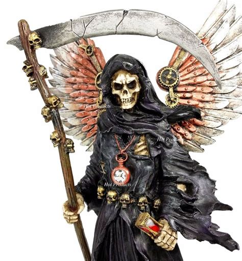 Steampunk Grim Reaper Angel Of Death Gothic Fantasy Statue
