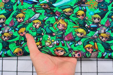The Legend Of Zelda Link Nintendo Character Fabric Cartoon Etsy
