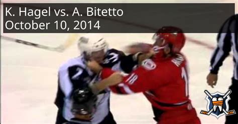 Kyle Hagel Vs Anthony Bitetto October 10 2014 Charlotte Checkers