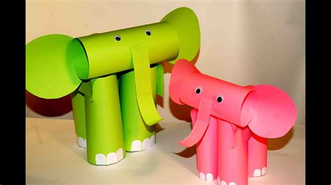 Paper Craft For Kids Paper Elephants Easy Paper Crafts