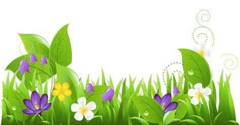 Grass And Flowers Clipart Clipart Clipart Image 10973